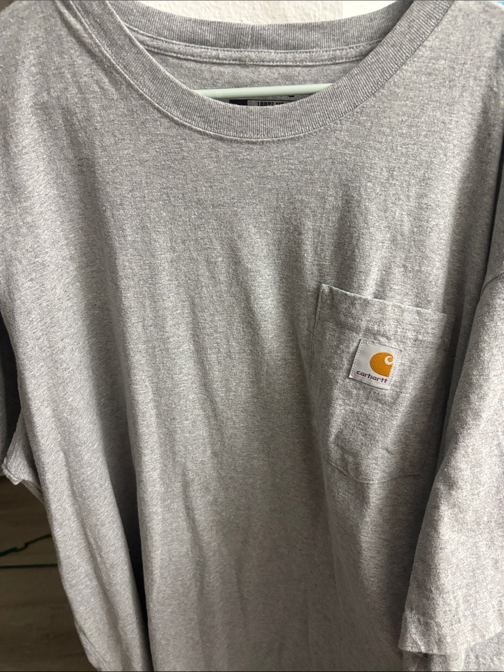 Carhartt Men's Light Gray Pocket Short Sleeve Tee